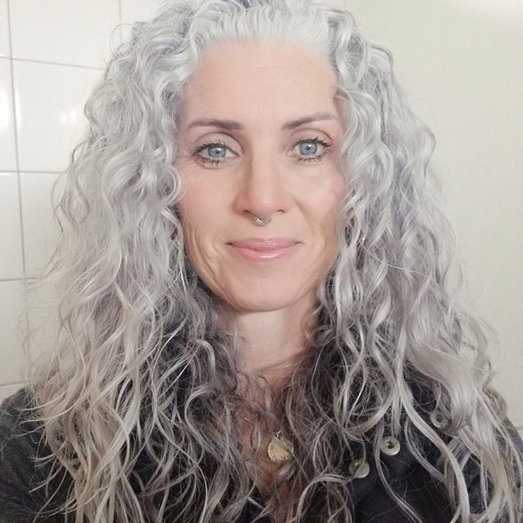 Grey Kinky Curly Lace Front Wig